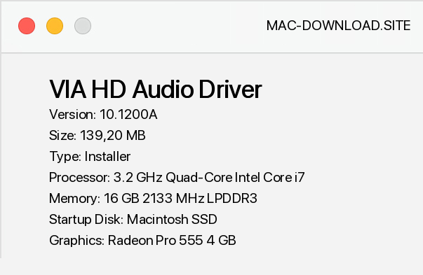 audio driver for all mac